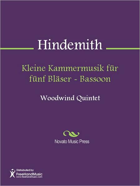 Kleine Kammermusik fur funf Blaser - Bassoon