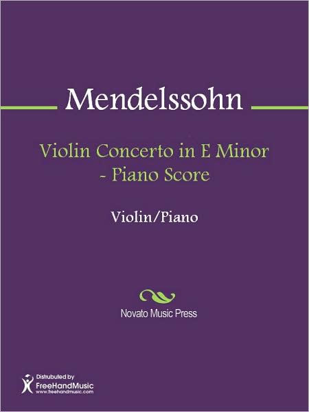 Violin Concerto in E Minor - Piano Score
