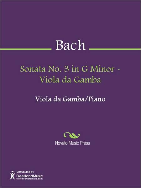 Sonata No. 3 in G Minor - Viola da Gamba