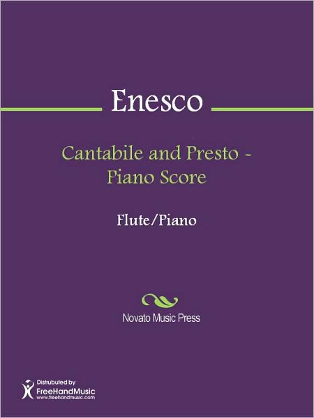Cantabile and Presto - Piano Score