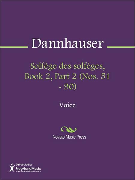 Solfege des solfeges, Book 2, Part 2 (Nos. 51 - 90)
