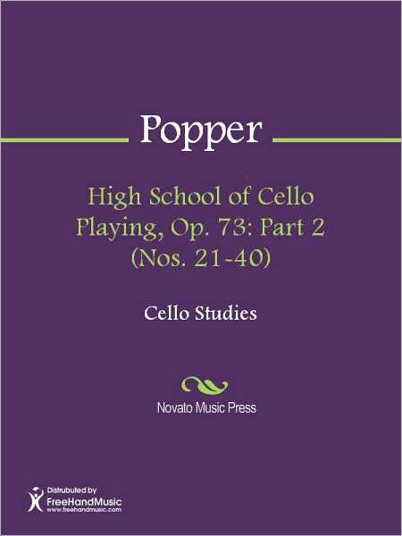 High School of Cello Playing, Op. 73: Part 2 (Nos. 21-40)
