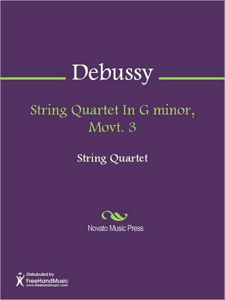 String Quartet In G minor, Movt. 3