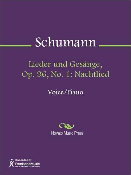 Lieder und Gesange, Op. 96, No. 1: Nachtlied