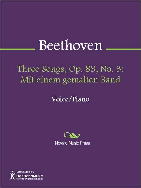 Three Songs, Op. 83, No. 3: Mit einem gemalten Band
