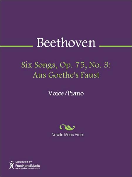 Six Songs, Op. 75, No. 3: Aus Goethe's Faust