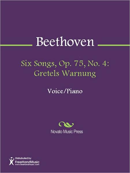 Six Songs, Op. 75, No. 4: Gretels Warnung