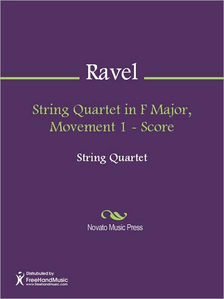 String Quartet in F Major, Movement 1 - Score