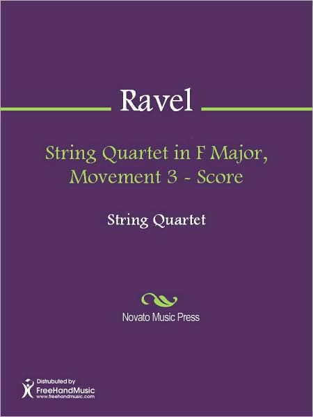 String Quartet in F Major, Movement 3 - Score