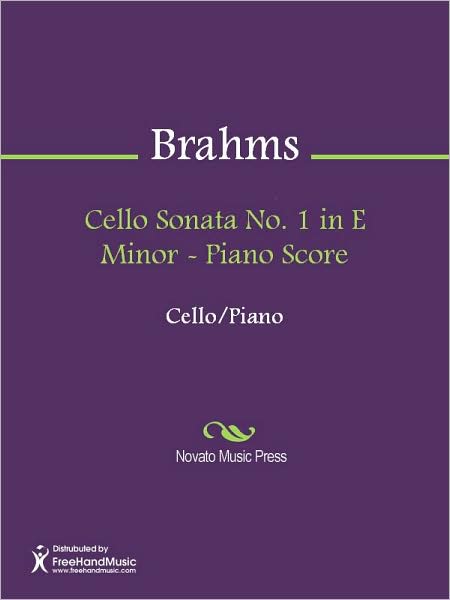 Cello Sonata No. 1 in E Minor - Piano Score
