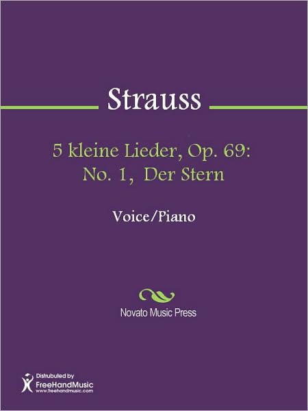 5 kleine Lieder, Op. 69: No. 1, Der Stern