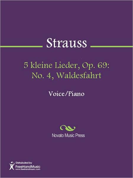 5 kleine Lieder, Op. 69: No. 4, Waldesfahrt