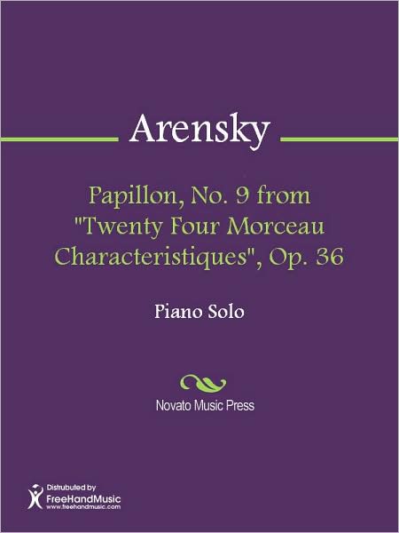 Papillon, No. 9 from "Twenty Four Morceau Characteristiques", Op. 36
