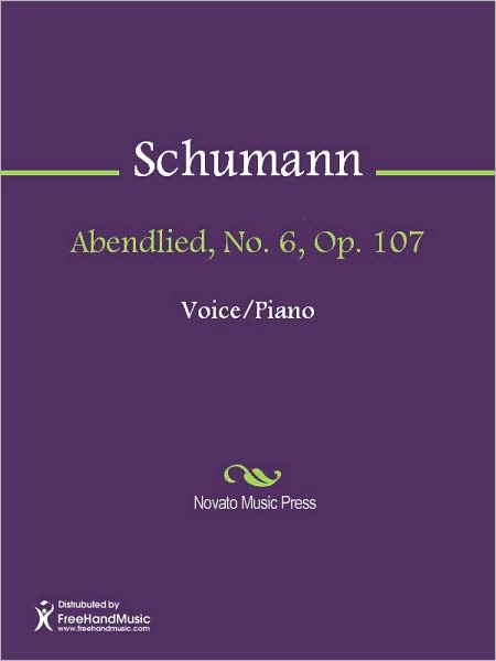 Abendlied, No. 6, Op. 107