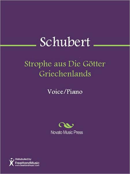 Strophe aus Die Gotter Griechenlands