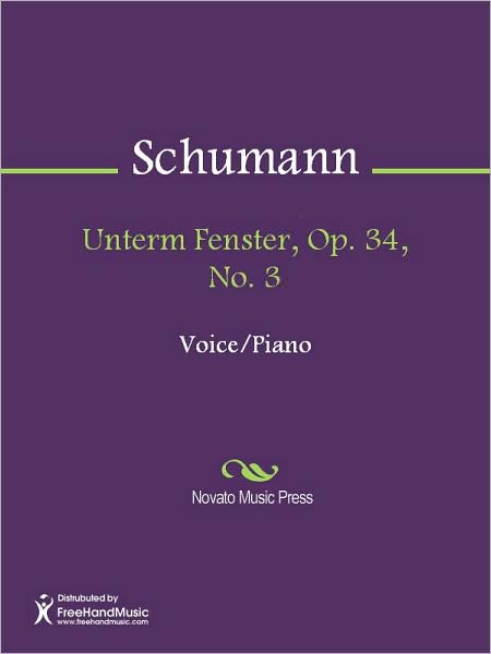 Unterm Fenster, Op. 34, No. 3