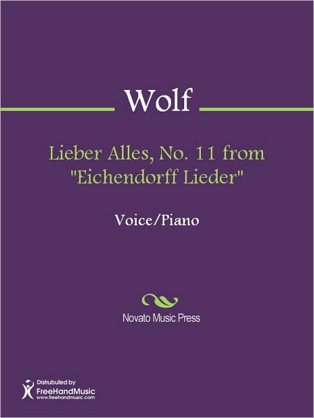 Lieber Alles, No. 11 from "Eichendorff Lieder"