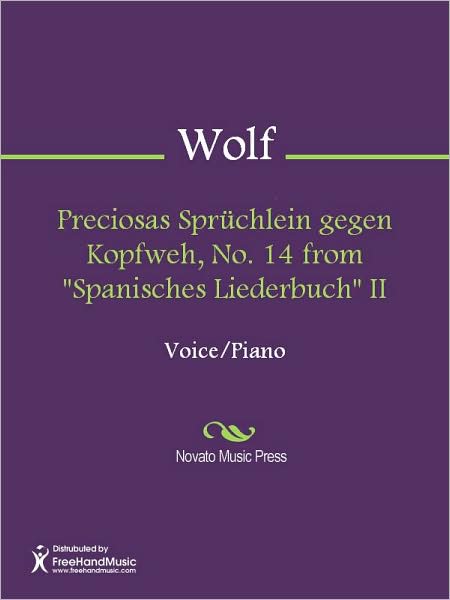 Preciosas Spruchlein gegen Kopfweh, No. 14 from "Spanisches Liederbuch" II