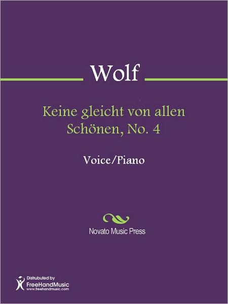 Keine gleicht von allen Schonen, No. 4
