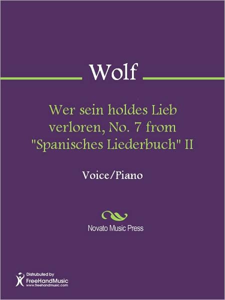 Wer sein holdes Lieb verloren, No. 7 from "Spanisches Liederbuch" II
