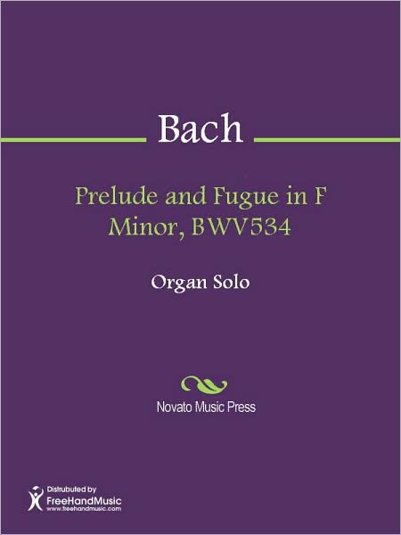 Prelude and Fugue in F Minor, BWV534