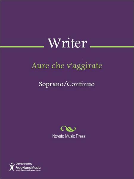 Aure che v'aggirate