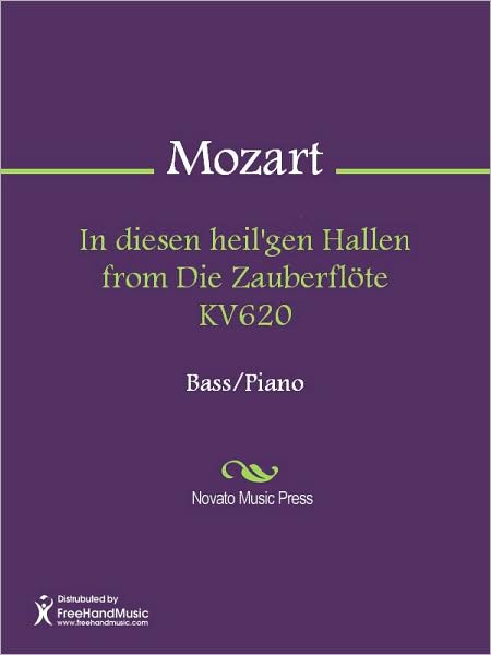 In diesen heil'gen Hallen from Die Zauberflote KV620