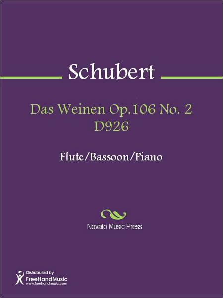 Das Weinen Op.106 No. 2 D926