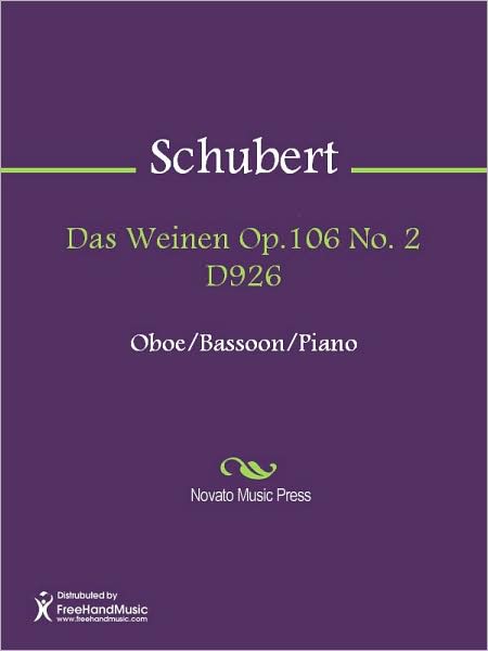 Das Weinen Op.106 No. 2 D926