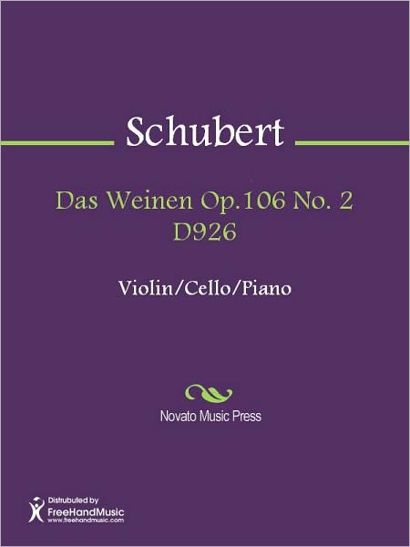 Das Weinen Op.106 No. 2 D926