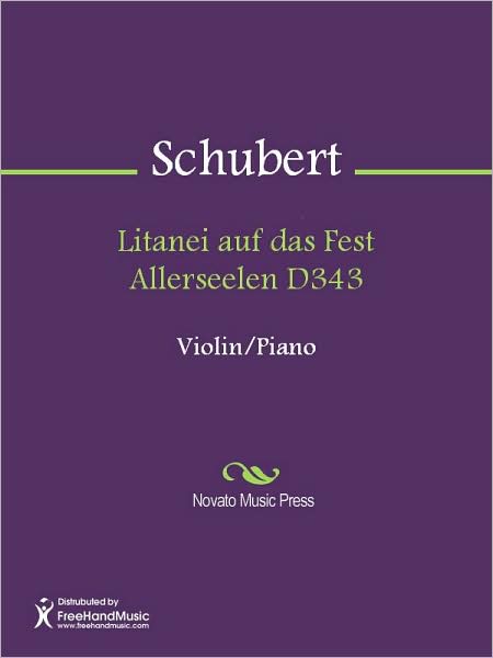 Litanei auf das Fest Allerseelen D343
