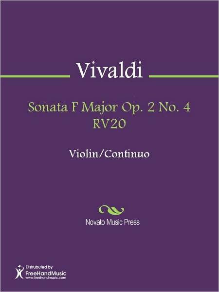 Sonata F Major Op. 2 No. 4 RV20