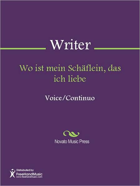Wo ist mein Schaflein, das ich liebe