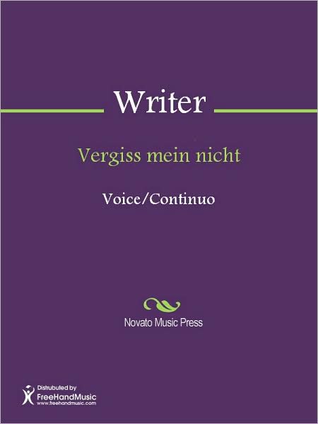 Vergiss mein nicht