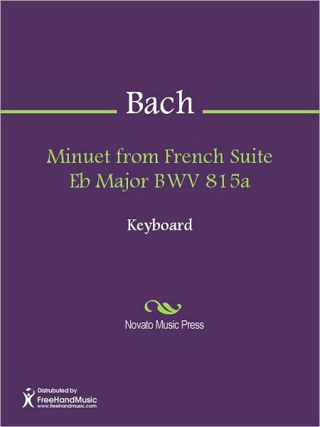 Minuet from French Suite Eb Major BWV 815a