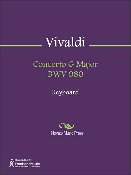 Concerto G Major BWV 980