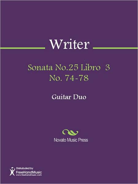 Sonata No.25 Libro 3 No. 74-78