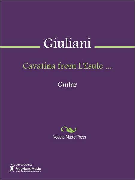 Cavatina from L'Esule ...
