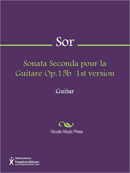 Sonata Seconda pour la Guitare Op.15b 1st version