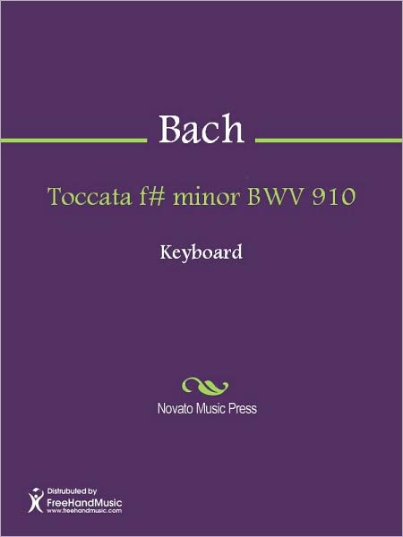 Toccata f# minor BWV 910