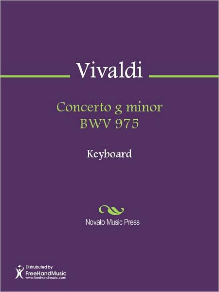 Concerto g minor BWV 975