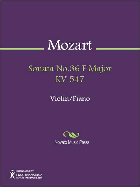 Sonata No.36 F Major KV 547