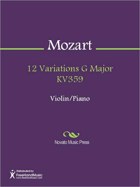 12 Variations G Major KV359