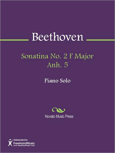 Sonatina No. 2 F Major Anh. 5
