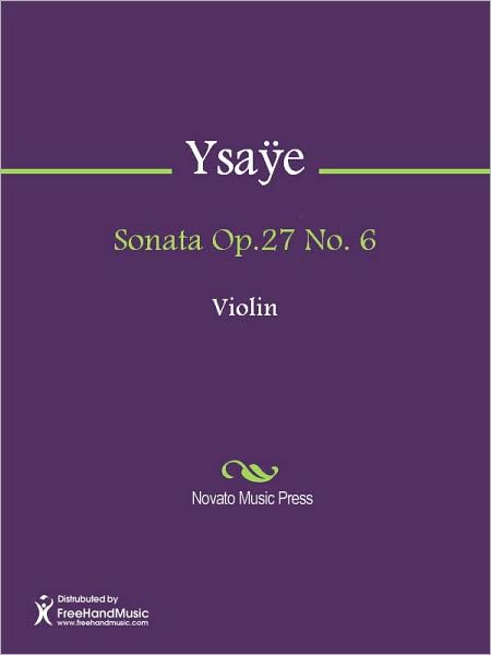 Sonata Op.27 No. 6