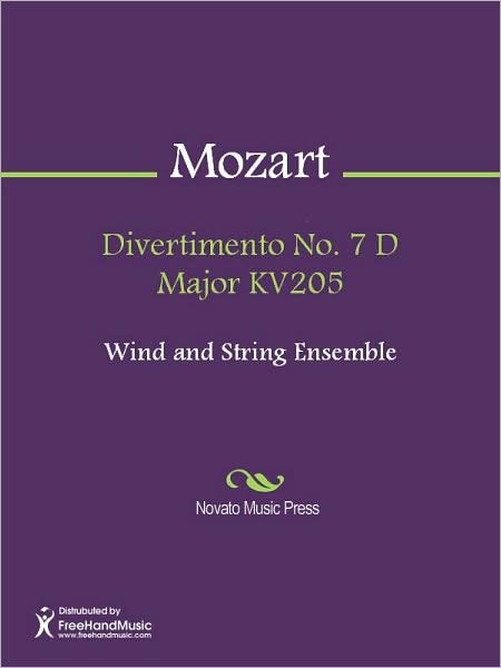 Divertimento No. 7 D Major KV205