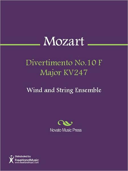 Divertimento No.10 F Major KV247