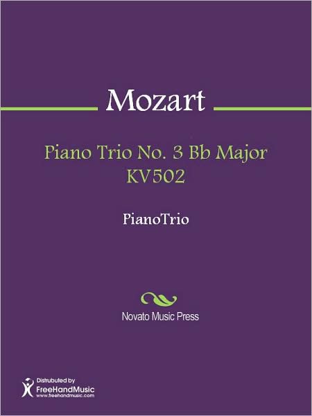 Piano Trio No. 3 Bb Major KV502