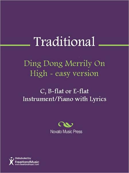 Ding Dong Merrily On High - easy version