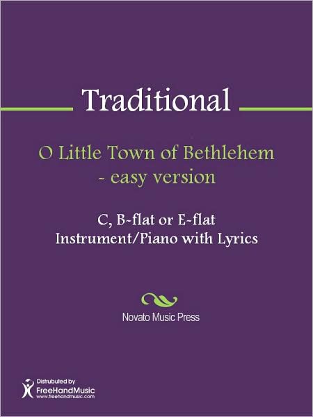 O Little Town of Bethlehem - easy version